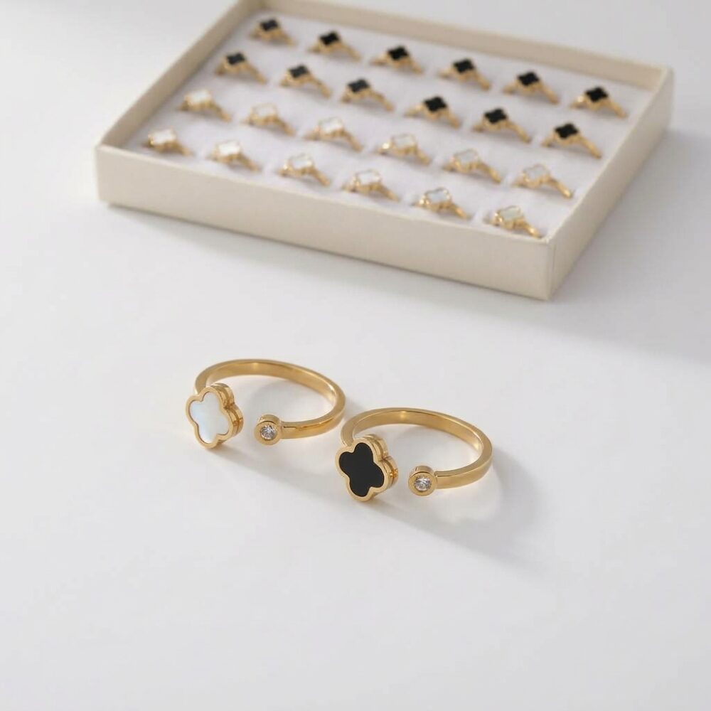 ANILLO ACERO DRD FLOR VC AN2196D IAO