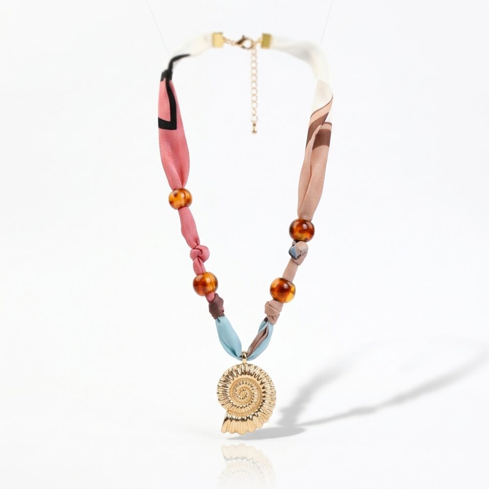 COLLAR DE SEDA DIJE MAR BP1327 IAO
