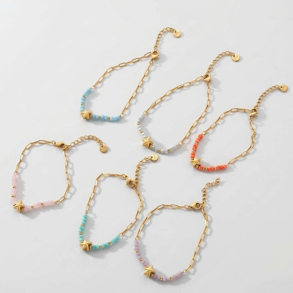 PULSERA ACERO DRD COMBINADA C/CRISTAL Y DIJE APUDI629D IAO