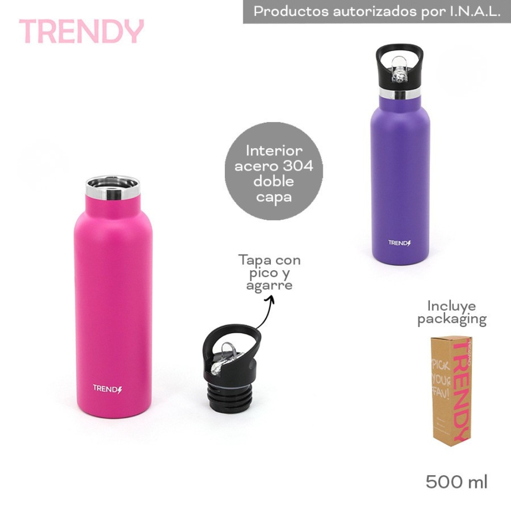 BOTELLA TERMICA TRENDY 500ML ART 12517 IAO