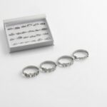 ANILLO ACERO BCO  FLOR/MARIPOSA STRASS AN2101P IAO