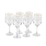 SET COPA VINO TRANSPARENTE C/BORDE DORADO X6 ART CA6081 IAO