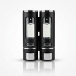 DISPENSER DOBLE P/PARED NEGRO 22x13CM 400CC ART 108556 IAO