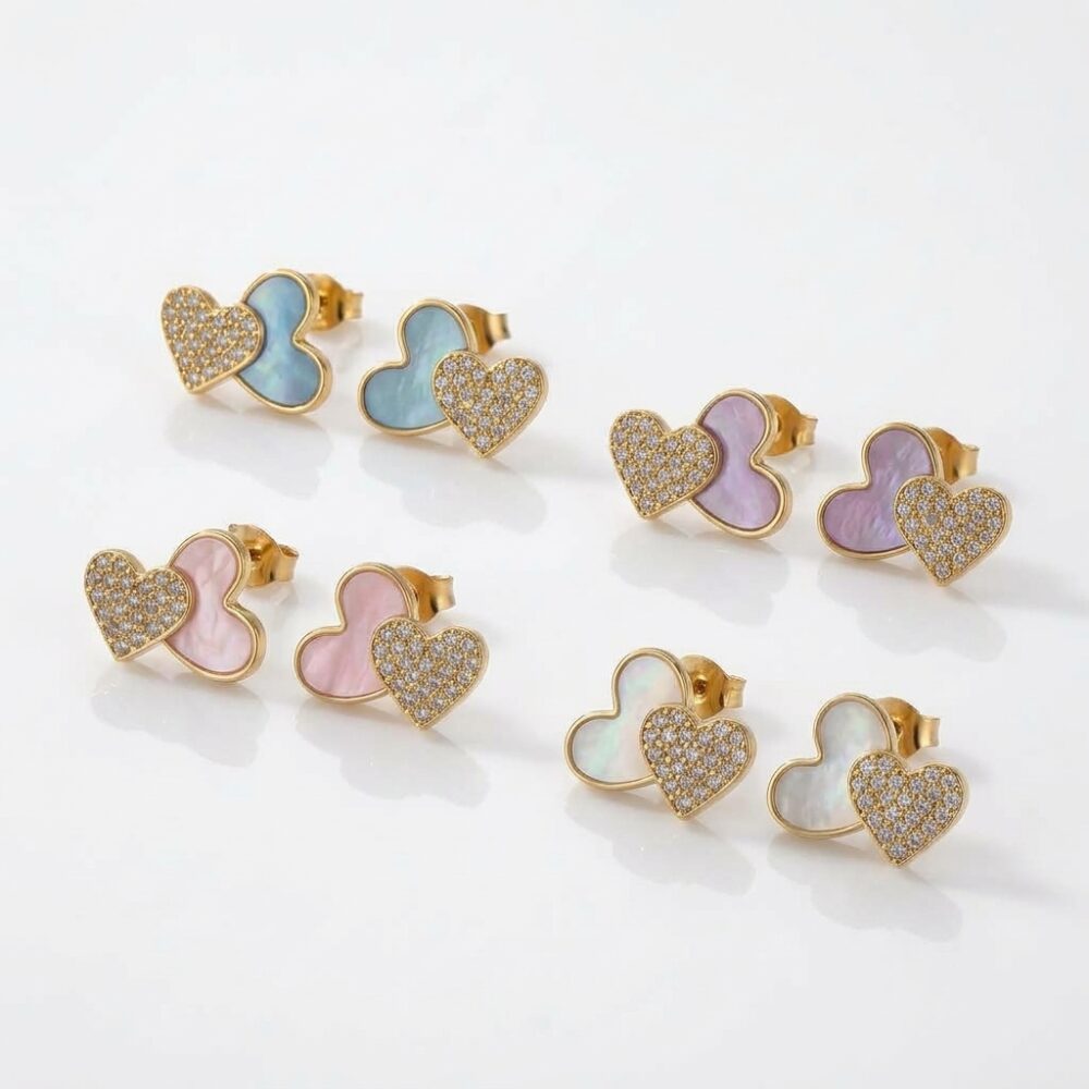 ARO PASANTE ACERO DRD CORAZON Y C/STRASS AR4774D IAO