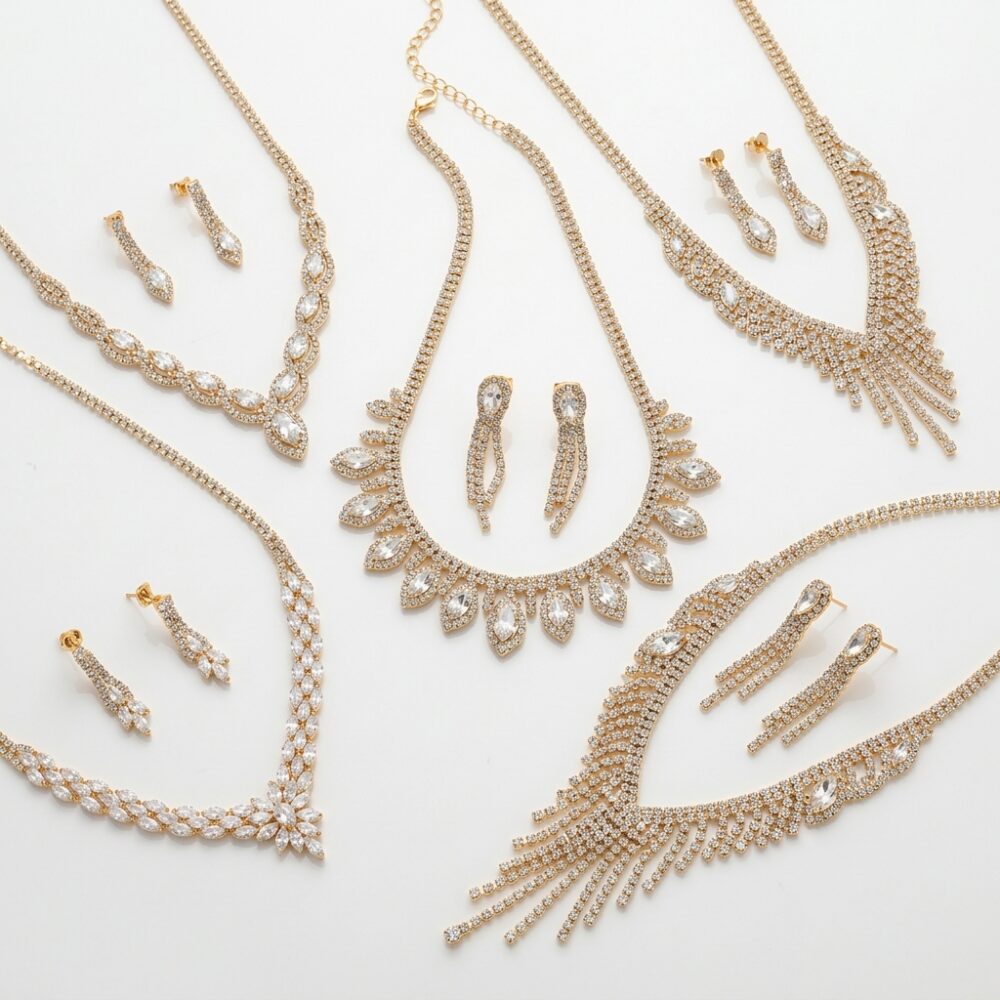 SET DE FANTASIA COLLAR Y AROS DRD DE STRASS SET16D IAO