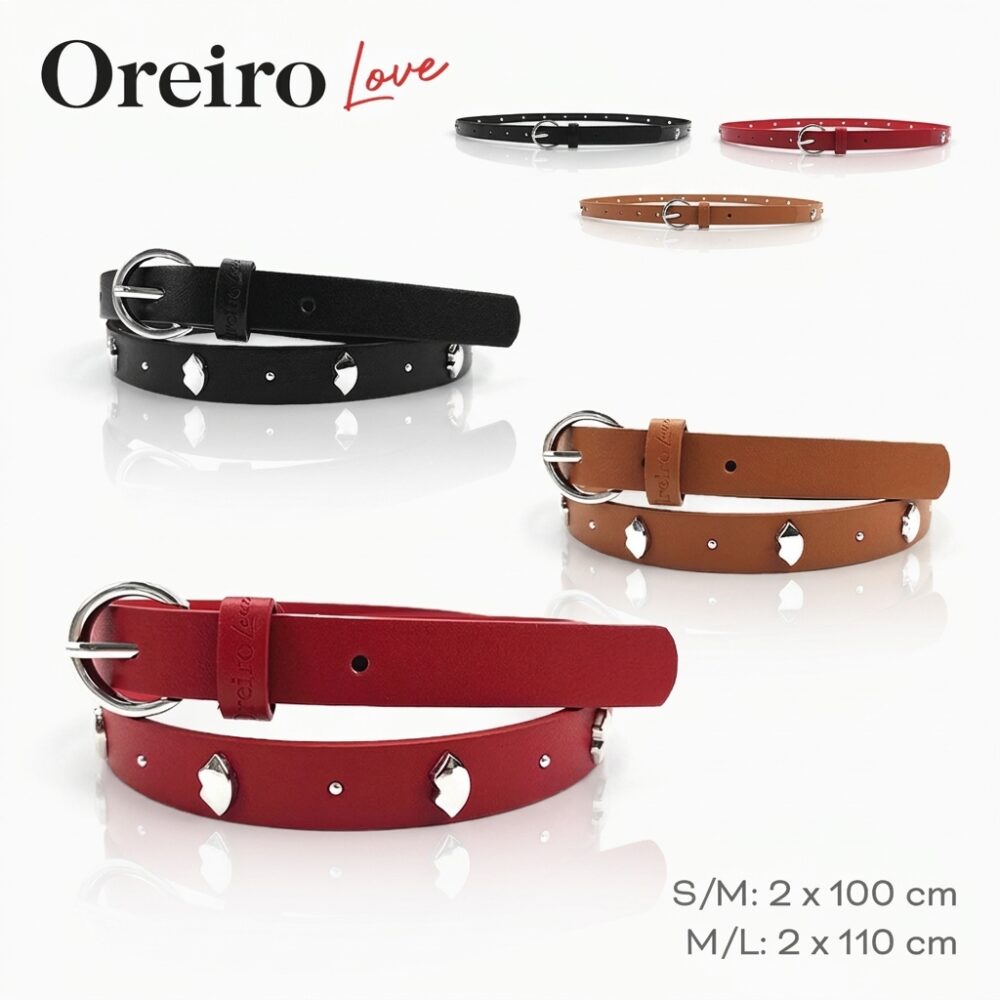 CINTURON OREIRO LOVE TACHAS LABIOS ART 55266 IAO