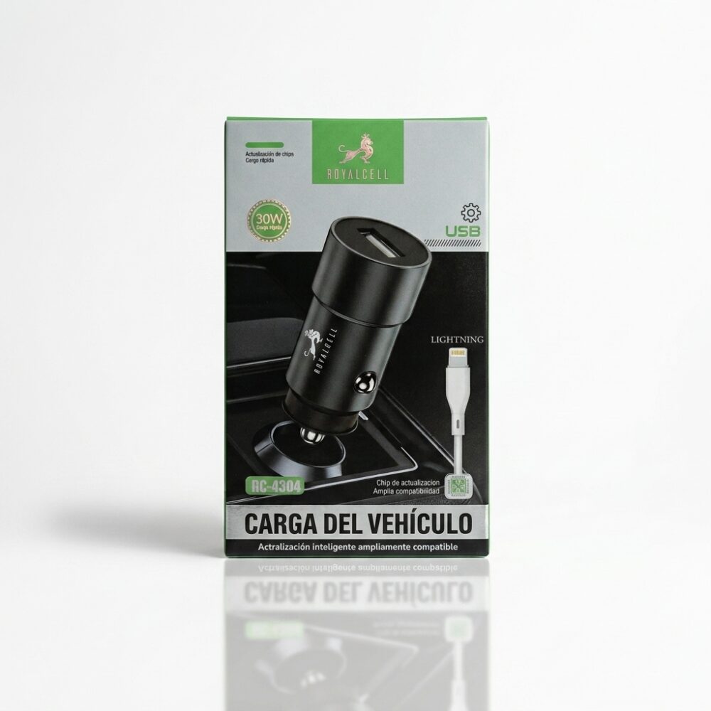 US CARGADOR AUTO C/CABLE TP IP CARGA RAP ART RC-4804 JAO