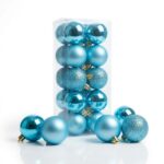 BOLA NAVIDEÑA CELESTE SET x20 PCS 6CM ART 704871E NAVI IAO