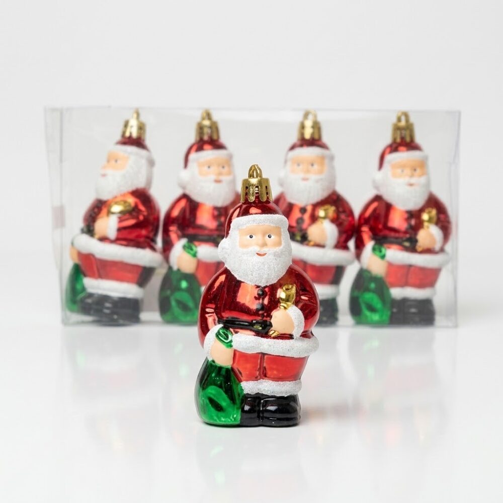 ADORNO NAVIDEÑO SET x6 PAPA NOEL 8CM ART SS1680 NAVI JAO