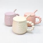 TAZA CERAMICA CON TAPA Y CUCHARA 400CC ART 1926/ ER2624 JAO