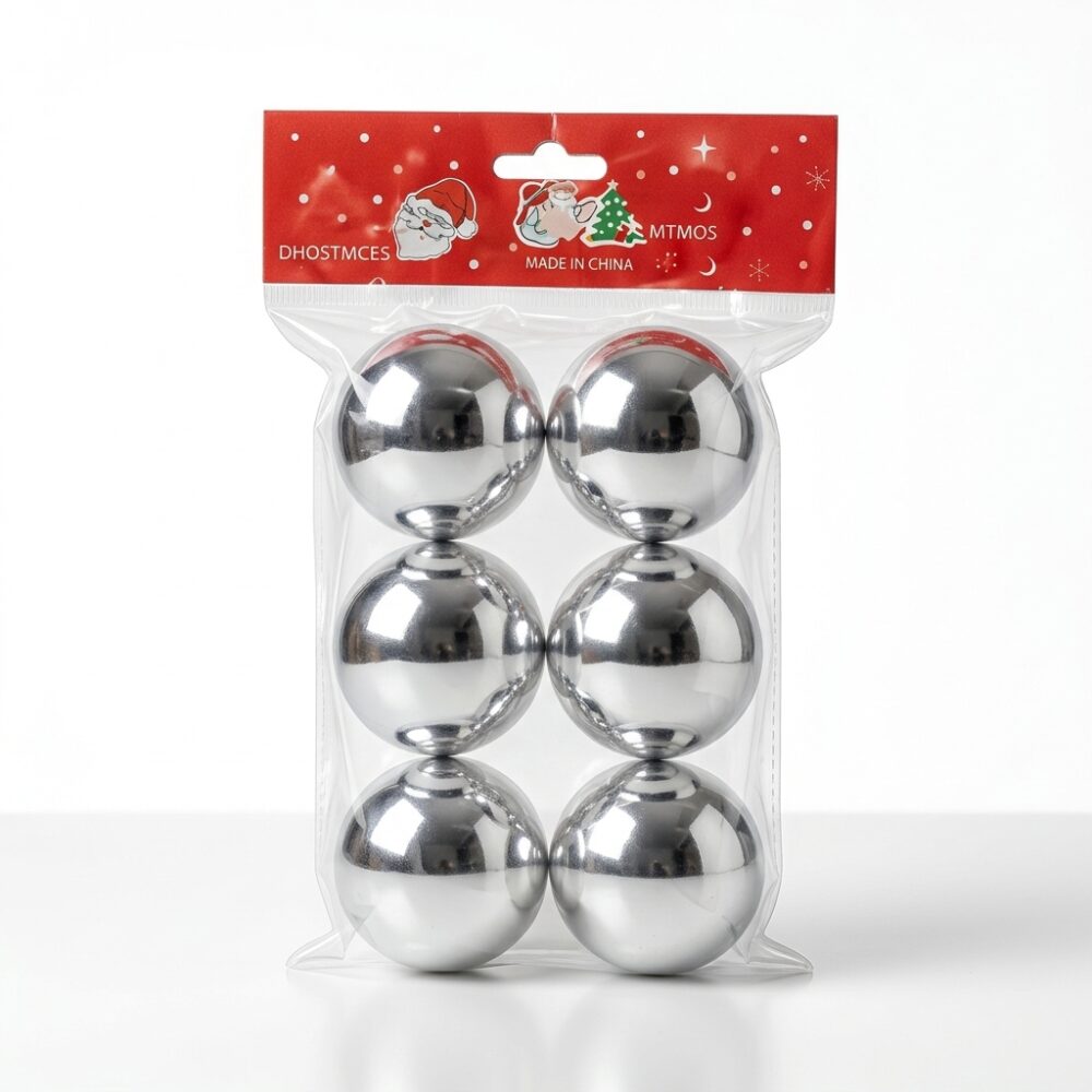 BOLA NAVIDEÑA x6 UND 5CM ART 1040 NAVI JAO