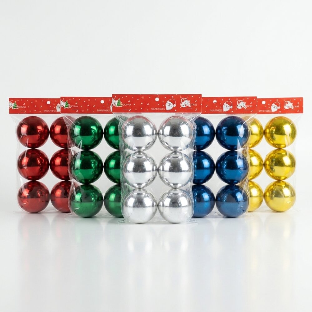 BOLA NAVIDEÑA x6 UND 7CM ART 1042 NAVI JAO
