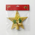 PUNTAL ESTRELLA METALIZADA C/MOÑO 20CM ART 1048 NAVI JAO