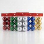 BOLA NAVIDEÑA LABRADA C/BRILLO x6 UND 6CM ART 1058 NAVI JAO