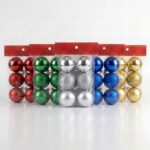 BOLA NAVIDEÑA LABRADA C/BRILLO x6 UND 6CM ART 1060 NAVI JAO