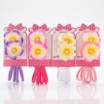 SET DE COLITA DE PELO Y  BROCHES FLORES PL-1648-09 JAO