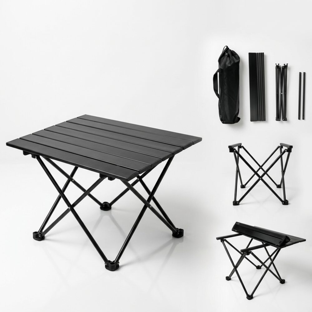 MESA PLEGABLE HIERRO 56X41X40 CM COL NEGRO RK2507001 JAO