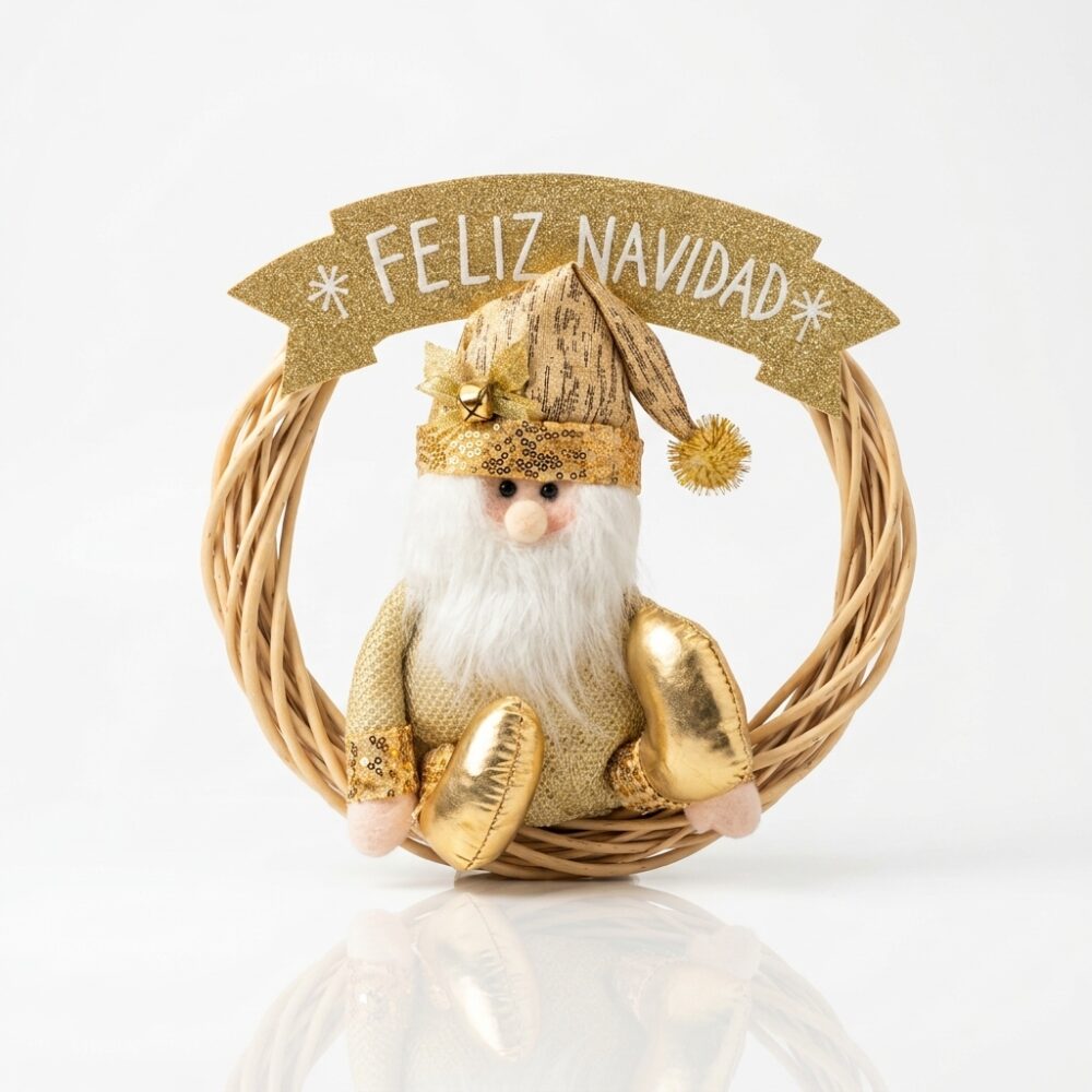 COLGANTE NAVIDEÑO C/PAPA NOEL DORADO ART NS315140 NAVI JAO