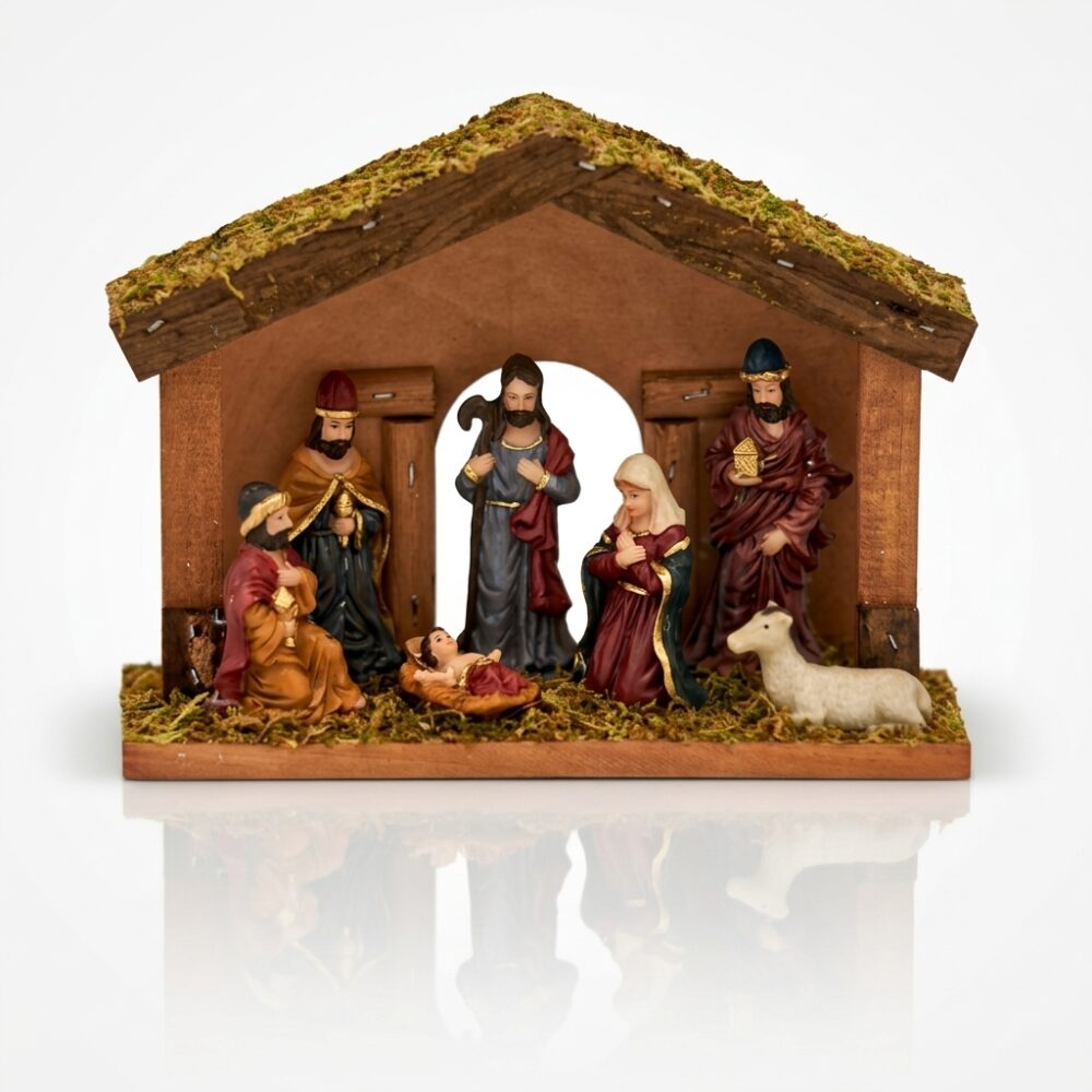 PESEBRE 7PCS MADERA Y CERAMICA ART SG38234 JAO