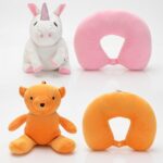 ALMOHADA VIAJE PELUCHE ANIMALES 27x27CM ART 48622 JAO