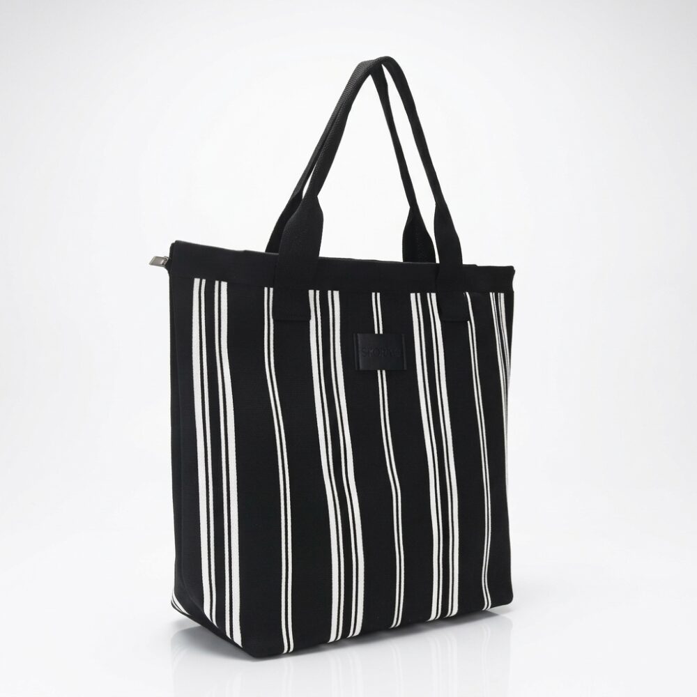 BOLSO PLAYERO TEJIDO RAYADO C/GRIFA SKORA ART 49164 JAO