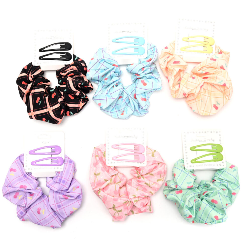 SET SCRUNCHIES + TIC TAC VARIOS COLORES PL-1605-18 JAO
